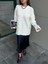 Kadın Ekru Oversize Buklet Triko Uzun Kazak 6222 3