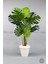 Yapay Ağaç Monstera Bambu Gövdeli 150CM Devetabanı Ağacı Büyük Boy Kırıkbeyaz Renk Yalı Saksıda 1