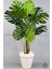 Yapay Ağaç Monstera Bambu Gövdeli 150CM Devetabanı Ağacı Büyük Boy Kırıkbeyaz Renk Yalı Saksıda 8