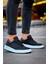 C-Rey Premium Comfort Lastikli Erkek Ayakkabı Sneaker Siyah Beyaz 3