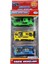 Die Cast Metal 3'lü Yarış Arabaları Yeşil Araçlı 5