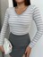 Çizgili ve Yaka Bluz 1