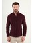Düz Slim Fit Nakış Detaylı Kadife Erkek Gömlek 1