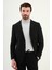 Düz Slim Fit Mono Yaka Torba Cepli Metal Düğmeli Erkek Ceket 1