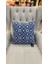 Vintage / Çift Tarafı Baskılı Evelyn Süet Kırlent Kılıfı 43 x 43 3
