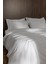 Yeni Sezon Tina Çift Kişilik Linen Look Yıkamalı %100 Pamuk Nevresim Takımı - Beyaz/bej - Beyaz/bej 2