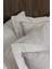 Yeni Sezon Tina Çift Kişilik Linen Look Yıkamalı %100 Pamuk Nevresim Takımı - Beyaz/bej - Beyaz/bej 4