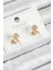 Pirinç Zirkon Taşlı Dondurma Model Gold Renk Çocuk Küpe - TJ-BKP11201 1