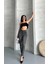 Mom Fit Enzim Taş Yıkama Jeans Pantolon Füme D2006 5