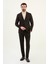 Desenli Slim Fit Mono Yaka Yün Erkek Takım Elbise 3