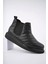 SLW205 Boston Bağcıksız Cilt Erkek Spor Bot St - Siyah 3