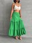 Fırfırlı Brodeli Astarlı Uzun Etek Yeşil S255047 1