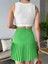 Altı Pliseli Mini Etek Yeşil S24705 2