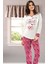 Heart Dreams Kadın Pijama Takımı Kalp Baskılı Kadın Pijama Takım Pamuk Yıpranmaz Dayanıklı Uzun Ömürlü Pijama 1
