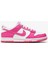 Dunk Low Pembe Beyaz Deri Kadın Sneaker Spor Ayakkabı - FB9109-102 2