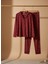 Bordo Kalp Detaylı Şardonlu Pijama 1