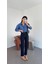 Koyu Lacivert Momfit Jean 1