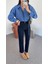 Koyu Lacivert Momfit Jean 3