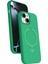 Ds-Derin Newface Apple Iphone 15 Plus Regal Magsafe Standlı Kapak - Yeşil 1