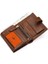 Bozuk Para Kağıt Para ve Bol Kart Bölmeli Hakiki Flötr Deri Patlı Erkek Cüzdanı - Taba 3