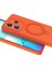 Ds-Derin Newface Xiaomi Redmi Note 14 4g Regal Magsafe Standlı Kapak - Turuncu 4