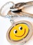 Sarı Gülen Surat Emojili Dönebilen Metal Anahtarlık 3