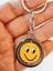 Sarı Gülen Surat Emojili Dönebilen Metal Anahtarlık 6
