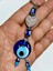 Gümüş Renkli Metal Kalp ve Mavi Cam Nazar Boncuklu Anahtarlık 5