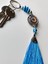 Mavi Cam Boncuklu Mavi Püsküllü Anahtarlık 4