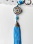 Mavi Cam Boncuklu Mavi Püsküllü Anahtarlık 7