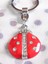 Üzeri Taşlarla Bezeli Kırmızı Uğur Böceği Metal Anahtarlık 3