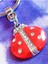 Üzeri Taşlarla Bezeli Kırmızı Uğur Böceği Metal Anahtarlık 6