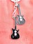 Siyah Iki Gitarlı Metal Anahtarlık 5
