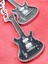 Siyah Iki Gitarlı Metal Anahtarlık 6