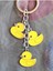 3 Sarı Ördekli Metal Anahtarlık 5