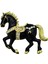 Siyah & Beyaz At Broş - Kristal Taşlı Zarif Horse Brooch | Şık Hayvan Figürlü Aksesuar 2
