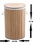 Decohandy Yuvarlak Bambu Kirli Sepeti 4