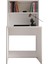%100 Mdf Soft Beyaz Çalışma Masası 2 Raflı Cabinse 3
