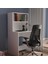 %100 Mdf Soft Beyaz Çalışma Masası 2 Raflı Cabinse 6