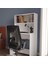 %100 Mdf Soft Beyaz Çalışma Masası 2 Raflı Cabinse 10