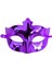 Mor Renk Kostüm Partisi Ekstra Parlak Balo Maskesi 15X10 cm 1