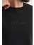 3 Iplik Kabartma Yazı Baskılı Sweatshirt 4