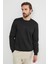 3 Iplik Kabartma Yazı Baskılı Sweatshirt 5