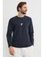 Baskılı Bisiklet Yaka Sweatshirt 3