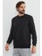 3 Iplik Baskılı Bisiklet Yaka Sweatshirt 2