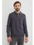 Fitilli Polo Yaka Düğmeli Sweatshirt 1