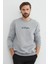 3 Iplik Kabartma Yazı Baskılı Sweatshirt 5