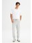 Regular Fit Normal Kesim Ribanalı Paça Gri Melanj Sweatpant Eşofman Altı 3