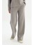 Straight Fit Düz Kesim Normal Bel Gri Sweatpant Eşofman Altı 2
