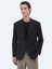 Siyah Çizgili Modern Fit Ceket 1
